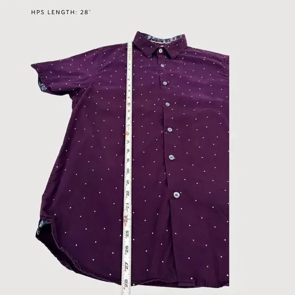 Denim & Flower Ricky Singh Button Shirt Maroon L - Picture 9 of 9